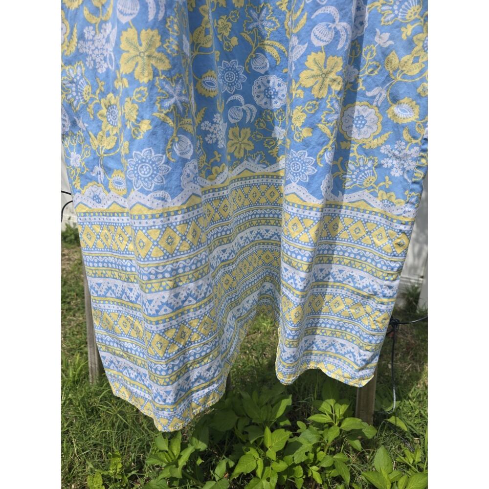 Lanz Of Salzburg 2X Blue Floral Sleeveless cottage core summer dress 100% cotton - Picture 7 of 10